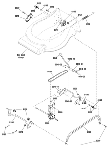 Height Of Cut Group (881571) Diagram and Parts List for 881559 (MXU16550E-550E Series)(2012) Briggs and Stratton Lawn Mower